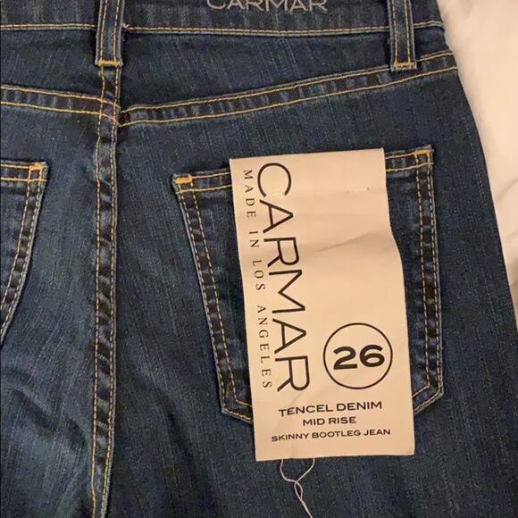 LF Carmar Skinny Boot Leg Mid Wash Jeans - Picture 6 of 7